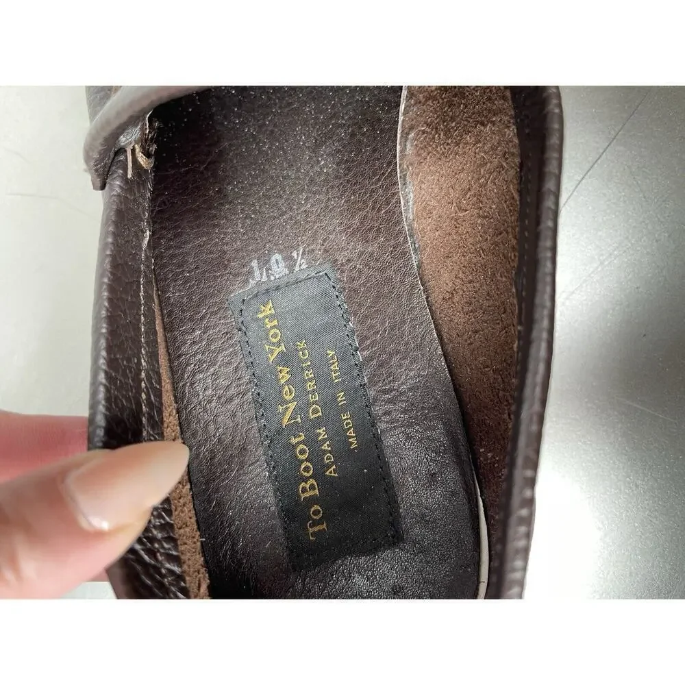 To Boot New York Adam Derrick HorseBit Loafer Brown Size 10.5 Leather